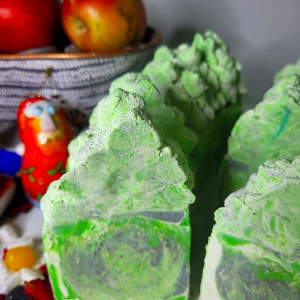 2 patchouli scented with loofah soap bars - Picture 3 of 16